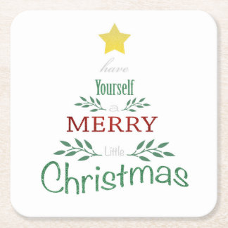 WeihnachtsUntersetzer Rechteckiger Pappuntersetzer