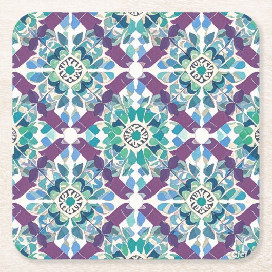 WeihnachtsUntersetzer Rechteckiger Pappuntersetzer (Vorderseite)