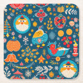 WeihnachtsUntersetzer Rechteckiger Pappuntersetzer (Vorderseite)