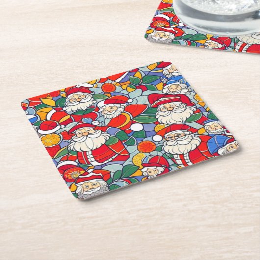 WeihnachtsUntersetzer Rechteckiger Pappuntersetzer (angewinkelt)