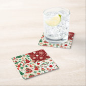 WeihnachtsUntersetzer Rechteckiger Pappuntersetzer (Vor Ort)