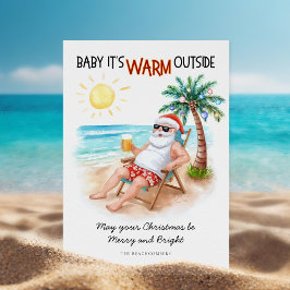 Weihnachtsurlaub am tropischen Strand Feiertagskarte