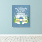 Weihnachtsurlaub Außenbeleuchtung Leinwanddruck (Insitu (Holzboden))