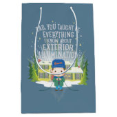 Weihnachtsurlaub Außenbeleuchtung Mittlere Geschenktüte (Vorderseite)