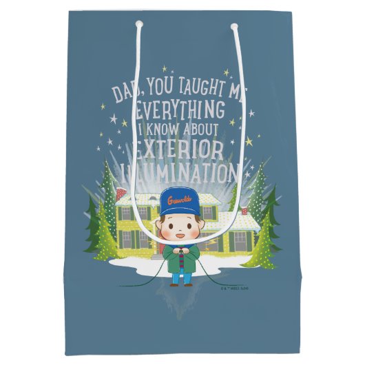 Weihnachtsurlaub Außenbeleuchtung Mittlere Geschenktüte (Rückseite)