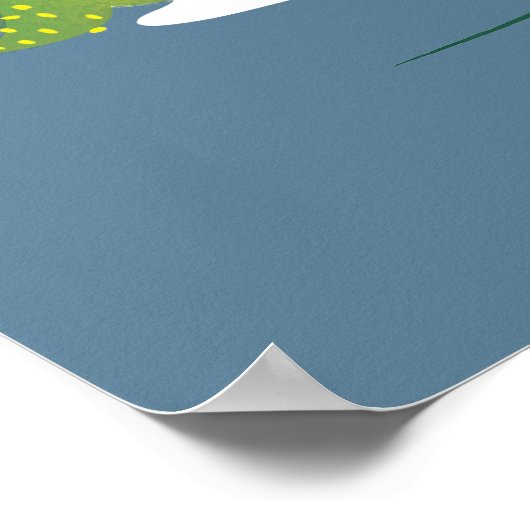 Weihnachtsurlaub Außenbeleuchtung Poster (Ecke)