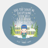 Weihnachtsurlaub Außenbeleuchtung Runder Aufkleber (Vorderseite)