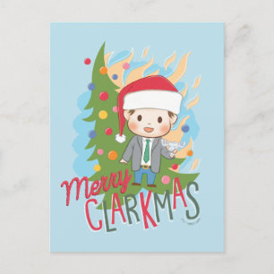 Weihnachtsurlaub Frohe Clarkmas Feiertagspostkarte
