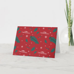 Weihnachtsurlaub Holly Muster Feiertagskarte