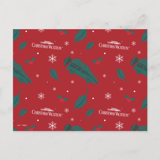 Weihnachtsurlaub Holly Muster Feiertagspostkarte (Vorderseite)