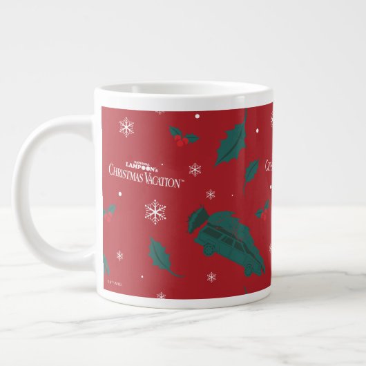 Weihnachtsurlaub Holly Muster Jumbo-Tasse (Links)