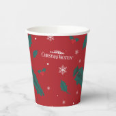 Weihnachtsurlaub Holly Muster Pappbecher (Links)