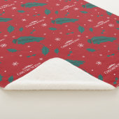 Weihnachtsurlaub Holly Muster Sherpadecke (3/4)