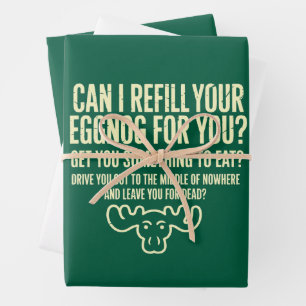 Weihnachtsurlaub Kann ich Ihren Eierpunsch nachfül Geschenkpapier Set
