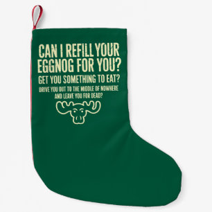 Weihnachtsurlaub Kann ich Ihren Eierpunsch nachfül Kleiner Weihnachtsstrumpf