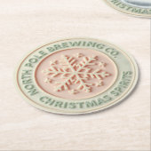 Weihnachtsurlaub North Pole Brewing Runder Pappuntersetzer (Angewinkelt)