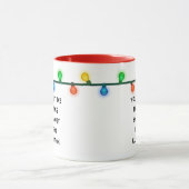 Weihnachtsurlaub Quote Tasse Weihnachtslicht (Zentrum)