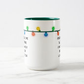 Weihnachtsurlaub Quote Tasse Weihnachtslicht (Mittel)