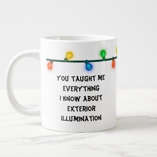 Weihnachtsurlaub Quote Tasse Weihnachtslicht (Links)