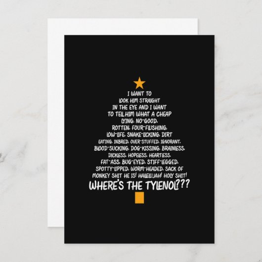 Weihnachtsurlaub Rant - Weihnachtsbaum Einladung (Vorne/Hinten)