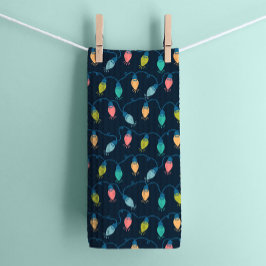 Weihnachtsurlaub Twinkle Lichter auf der Marine Geschirrtuch