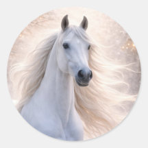 Weihnachtsurlaub Weißes Pferd im Schnee