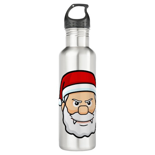 Weihnachtsvampir santa edelstahlflasche (Vorderseite)