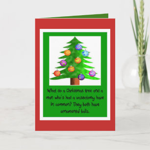 Weihnachtsvasectomy-Bälle Feiertagskarte