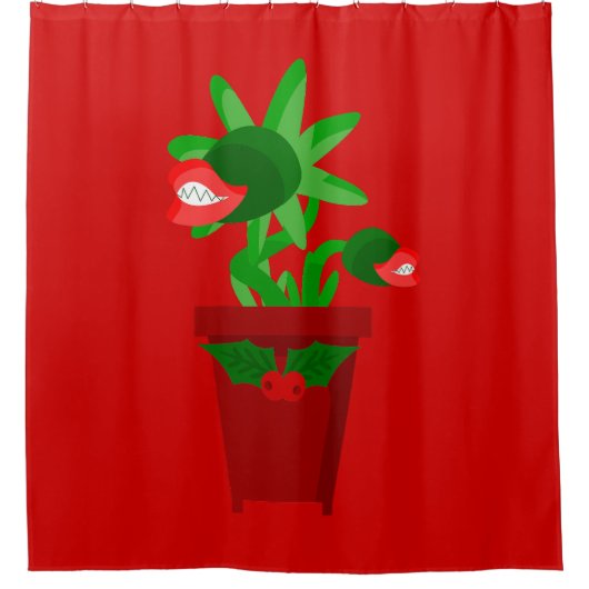 Weihnachtsvenusfliege Duschvorhang (Vorderseite)