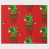 Weihnachtsvenusfliege Geschenkpapier (Flach)