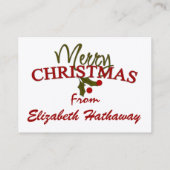 Weihnachtsverbandskarte / Tag - SRF Begleitkarte (Rückseite)