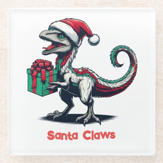 Weihnachtsvergewaltiger Glasuntersetzer (Vorderseite)