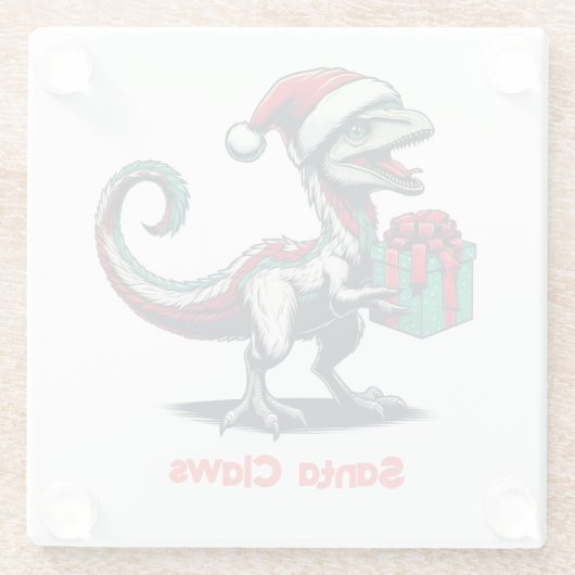 Weihnachtsvergewaltiger Glasuntersetzer (Rückseite)