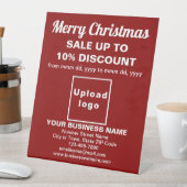 Weihnachtsverkauf auf Red Pedestal Sign Sockelschild (In Situ)