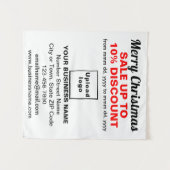 Weihnachtsverkauf auf weißem Band Wandteppich (Vorderseite (Horizontal))