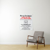 Weihnachtsverkauf auf weißem Band Wandteppich (Beispiel)