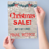 Weihnachtsverkauf Flyer Bark Wood Yuletide (Hand)