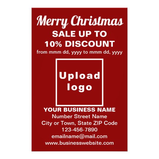 Weihnachtsverkauf für Geschäftskunden in Rotem Fot Fotodruck (Vorne)