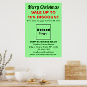 Weihnachtsverkauf für Geschäftsleute in einem hell Poster (Küche)