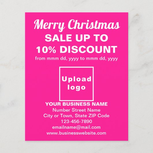 Weihnachtsverkauf in Rosa Flyer (Vorne)