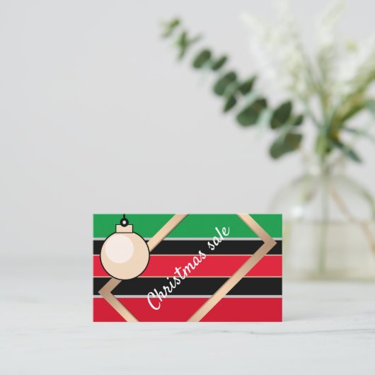 Weihnachtsverkauf Visitenkarte (Stehend Vorderseite)