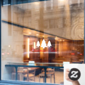 Weihnachtsverkauf, Waldbäume Fensteraufkleber (Café-Fenster)