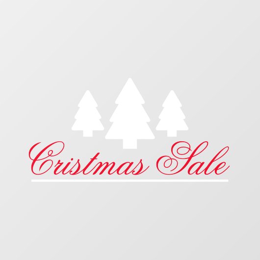 Weihnachtsverkauf, Waldbäume Fensteraufkleber (Blatt)