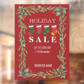 Weihnachtsverkauf Weihnachtsmarkt Blume Anzeigen Fensteraufkleber (Blatt 2)