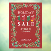 Weihnachtsverkauf Weihnachtsmarkt Blume Anzeigen Fensteraufkleber (Blatt 3)