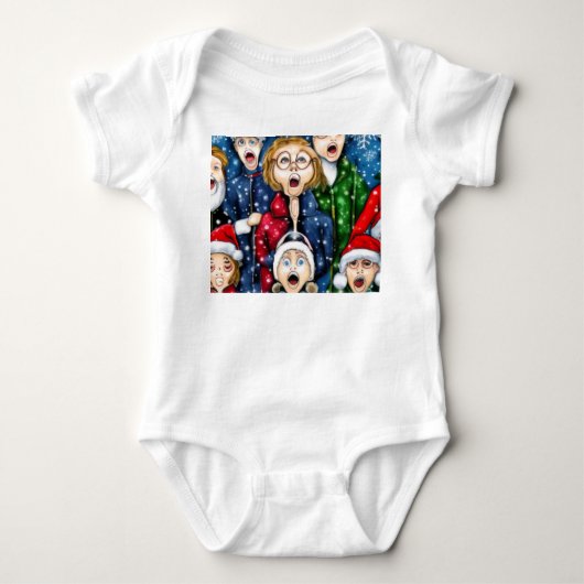 Weihnachtsverkehr Baby Strampler (Vorderseite)