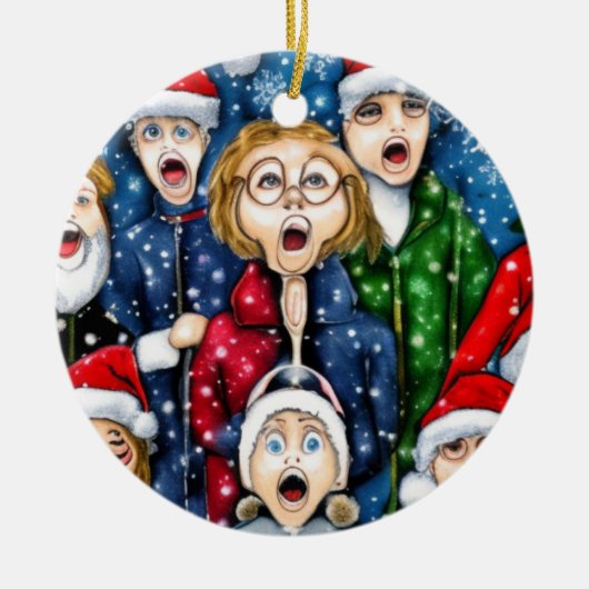 Weihnachtsverkehr Keramik Ornament (Vorne)
