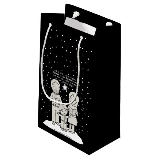 Weihnachtsverkehr Kleine Geschenktüte (Rückseite Schrägansicht)