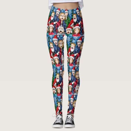 Weihnachtsverkehr Leggings (Vorderseite)