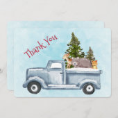 Weihnachtsverkehr mit Niedlichen Tieren Danke (Vorne/Hinten)